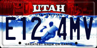 UT license plate E124MV