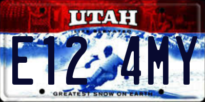 UT license plate E124MY