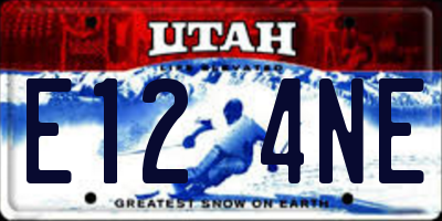 UT license plate E124NE