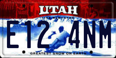 UT license plate E124NM