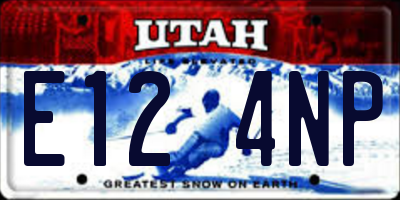 UT license plate E124NP