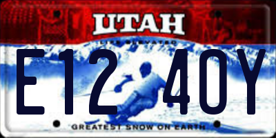 UT license plate E124OY
