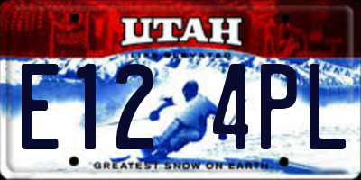 UT license plate E124PL
