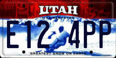 UT license plate E124PP