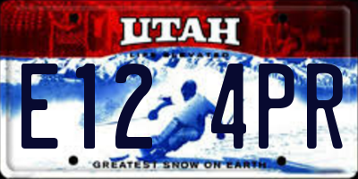 UT license plate E124PR