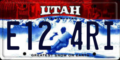 UT license plate E124RI