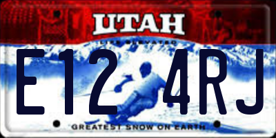 UT license plate E124RJ