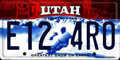 UT license plate E124RO