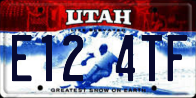 UT license plate E124TF