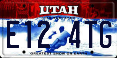 UT license plate E124TG