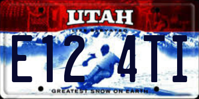UT license plate E124TI