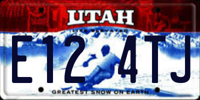 UT license plate E124TJ