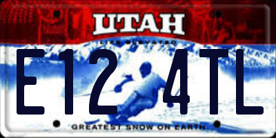 UT license plate E124TL