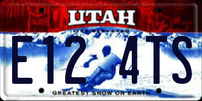 UT license plate E124TS