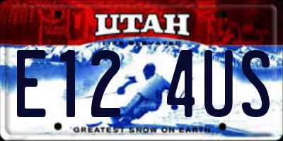 UT license plate E124US
