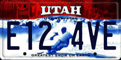 UT license plate E124VE