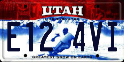 UT license plate E124VI