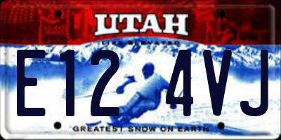 UT license plate E124VJ
