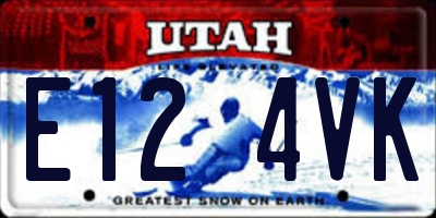 UT license plate E124VK