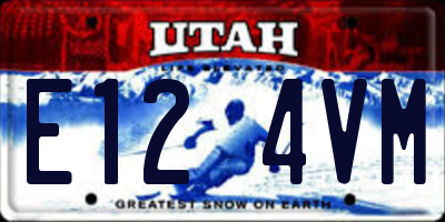 UT license plate E124VM