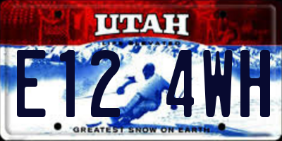 UT license plate E124WH