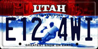 UT license plate E124WI