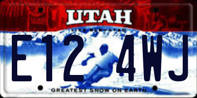 UT license plate E124WJ