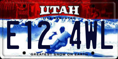 UT license plate E124WL