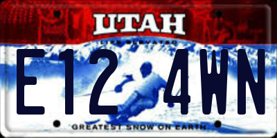 UT license plate E124WN