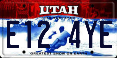 UT license plate E124YE