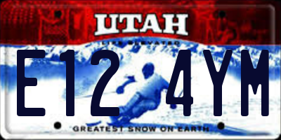 UT license plate E124YM