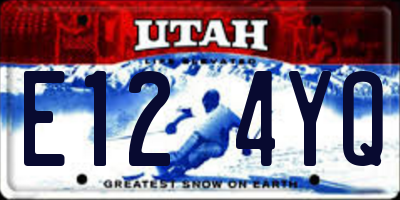 UT license plate E124YQ