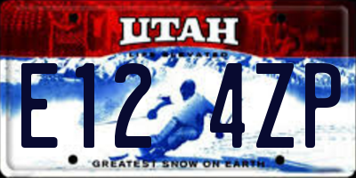 UT license plate E124ZP