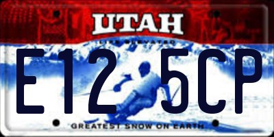 UT license plate E125CP