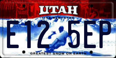 UT license plate E125EP