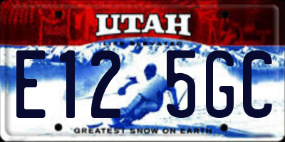 UT license plate E125GC