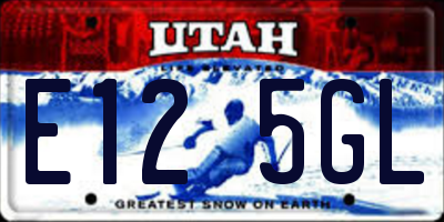UT license plate E125GL