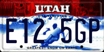 UT license plate E125GP