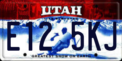UT license plate E125KJ