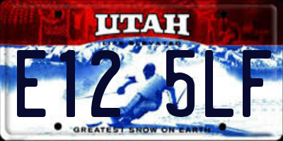 UT license plate E125LF