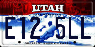 UT license plate E125LL