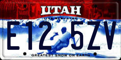 UT license plate E125ZV