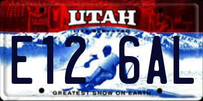 UT license plate E126AL