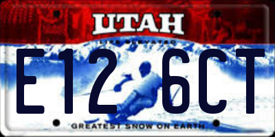UT license plate E126CT