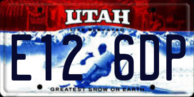 UT license plate E126DP