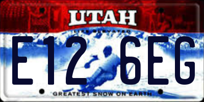 UT license plate E126EG