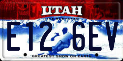UT license plate E126EV