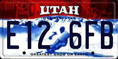 UT license plate E126FB