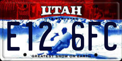 UT license plate E126FC