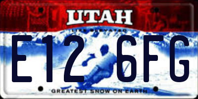 UT license plate E126FG